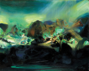 Chu Teh-Chun German Expressionist. landscape painting